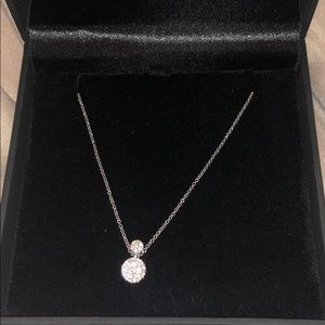 New* Gabriel & Co. 14k white gold diamond necklace